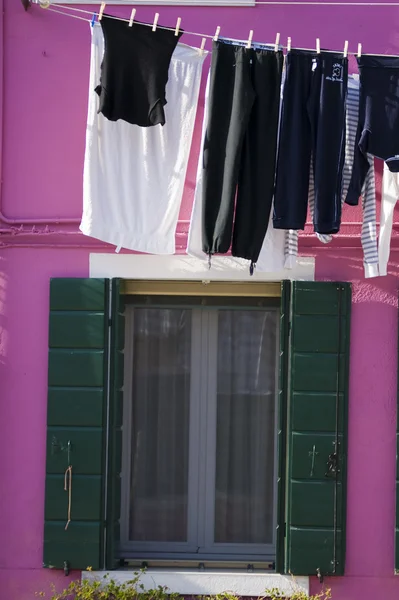 Vesnice burano Itálie — Stockfoto