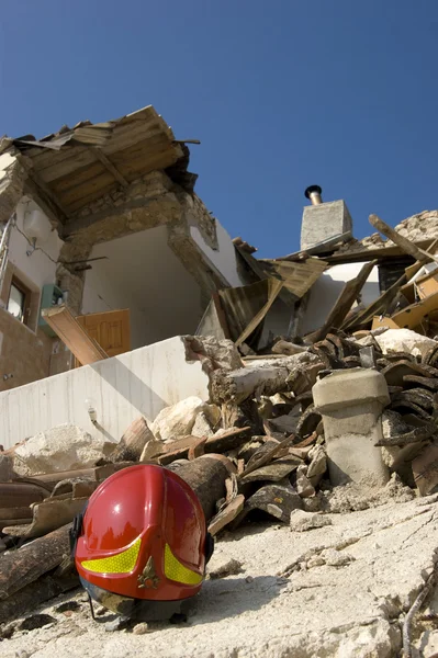 A devastação do terremoto — Fotografia de Stock