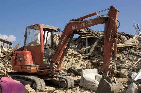 La devastación del terremoto — Foto de Stock