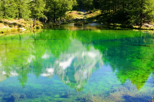 stock image Blue lake Cervinia Italy