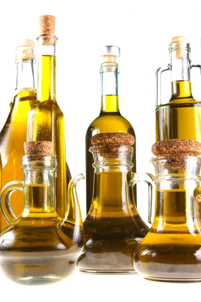 stock image Bottles of extra virgin olive oil