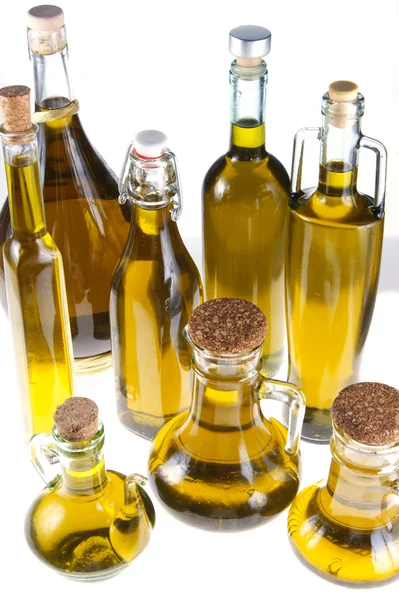 Bottiglie di olio extravergine di oliva — Foto Stock