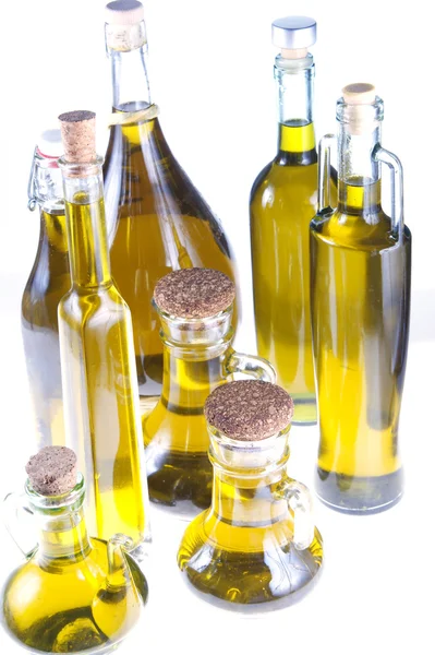 stock image Bottles of extra virgin olive oil