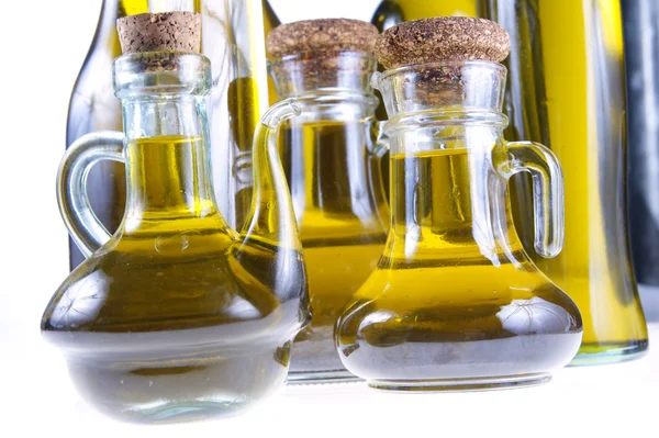 stock image Bottles of extra virgin olive oil