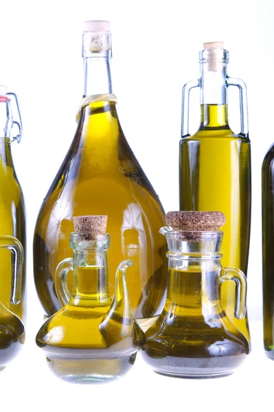 stock image Bottles of extra virgin olive oil