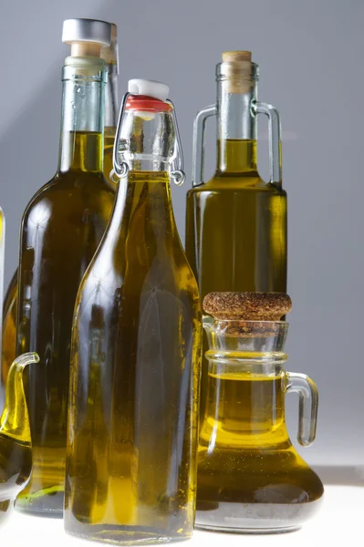 Bottles of extra virgin olive oil — Stock Photo, Image