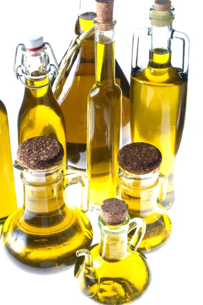 Bottles of extra virgin olive oil — Stock Photo, Image