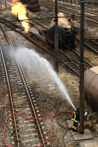 Acidente ferroviário — Fotografia de Stock