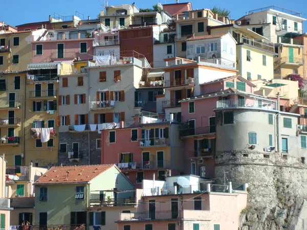 Casas sobre el mar en Camogli —  Fotos de Stock