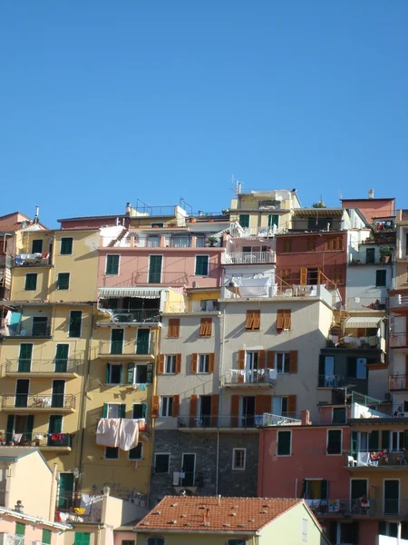 Houses over the sea in Camogli — Stock Photo, Image