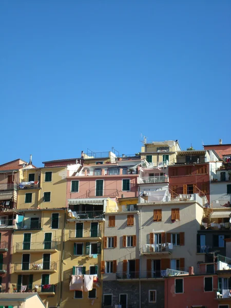 Häuser über dem Meer in camogli — Stockfoto