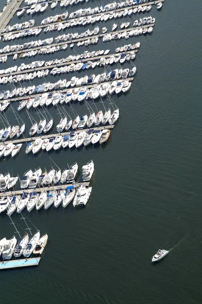 Vue aérienne du yacht — Photo