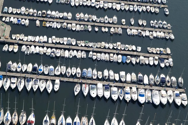 Aerial view of the yacht — Stock Photo, Image