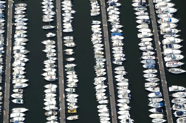 Aerial view of the yacht — Free Stock Photo