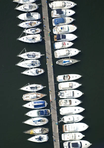 Vista aerea dello yacht — Foto Stock