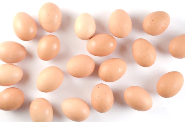 Huevos sobre fondo blanco — Foto de Stock
