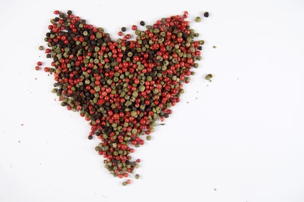 stock image Colored Peppers Mix on the white background