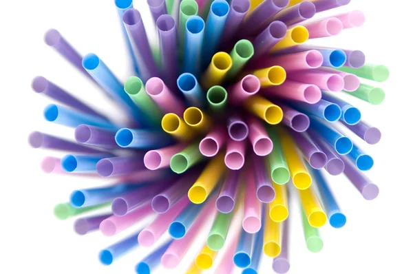 Multi Color flexible straws — Stock Photo, Image