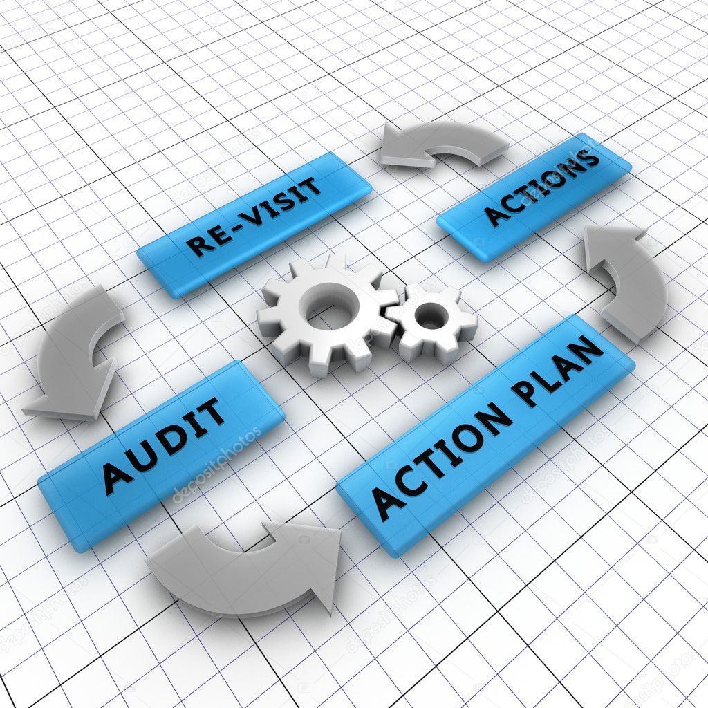 Four steps of the audit process