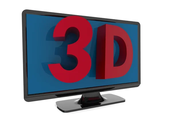 stock image Concept tv with 3d function