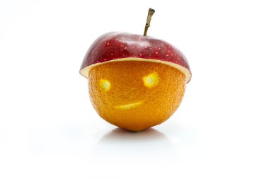 Face made ​​of fruit clipart