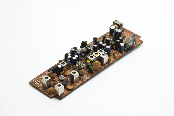 Tablero con componentes electrónicos — Foto de Stock