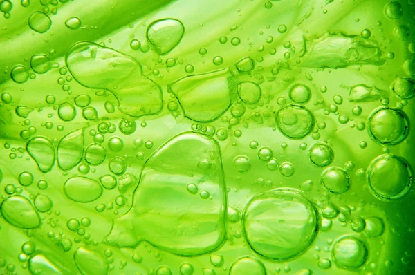 stock image Lime with bubbles on white