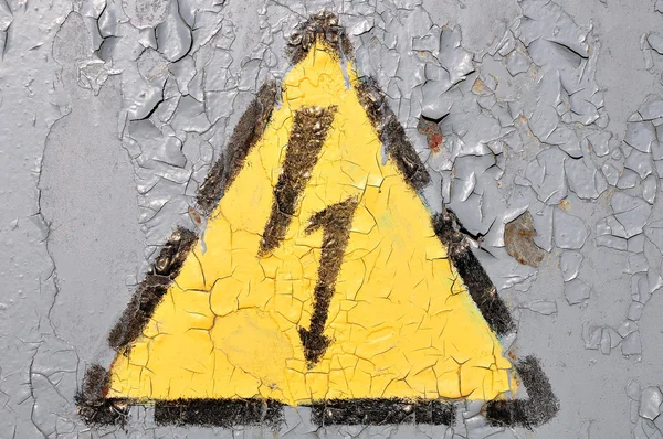 stock image Sign of Danger High Voltage Symbol