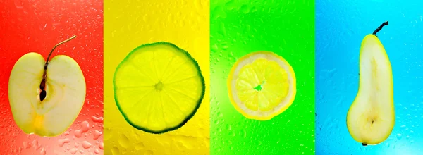Colorido collage de frutas — Foto de Stock