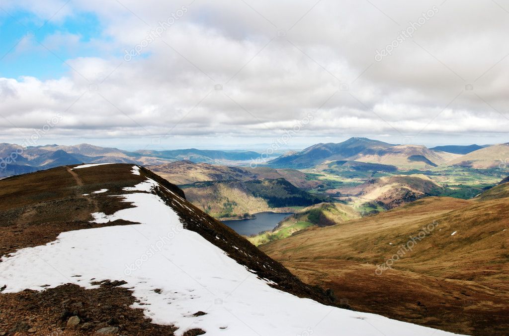 English Lake District from Helvellyn summit