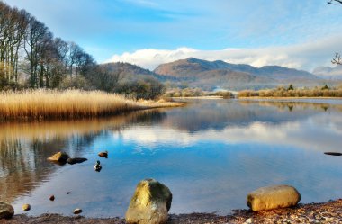 Wetherlam Mountain And Elter Water Lake clipart