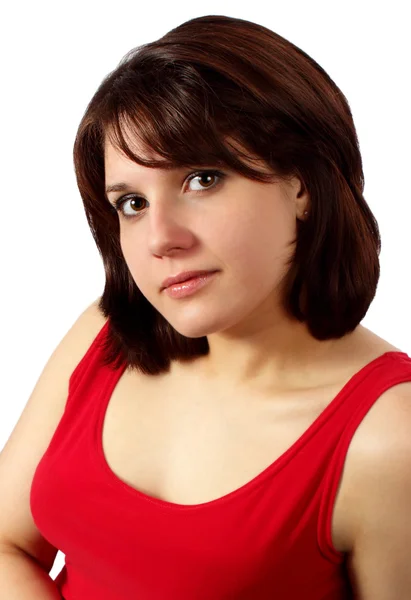 巻き毛を持つ美しい若い女性 — ストック写真