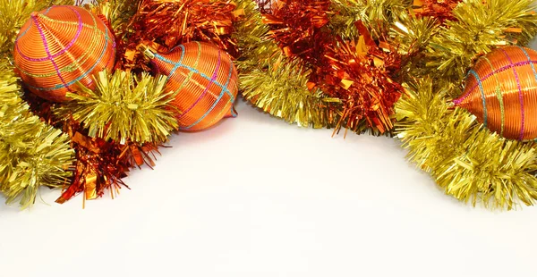 Turuncu-sarı Noel süsleri — Stok fotoğraf