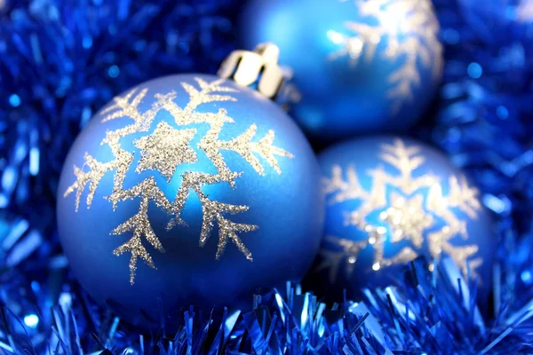 Modrý Vánoční dekorace — Stock fotografie