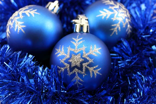 Decorações de Natal azul — Fotografia de Stock