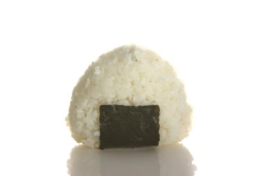 Rice ball Onigiri isolated in white background clipart