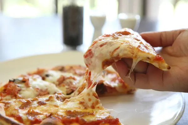 stock image Pizza ham and mushroom