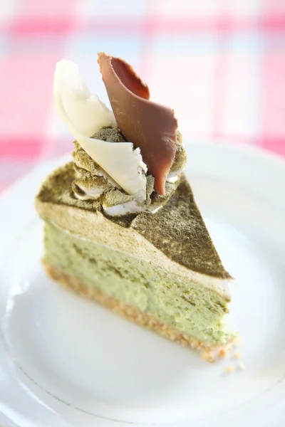 stock image Green tea cake in close up