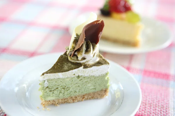 Pastel de té verde — Foto de Stock