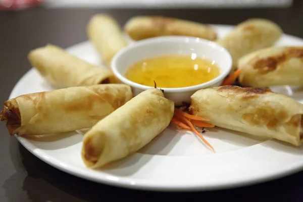 Fried Spring Roll also known as Egg Roll — Stock Photo, Image