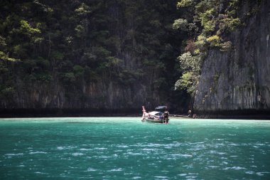 Tay geleneksel tekne phi phi Island, krabi, Tayland