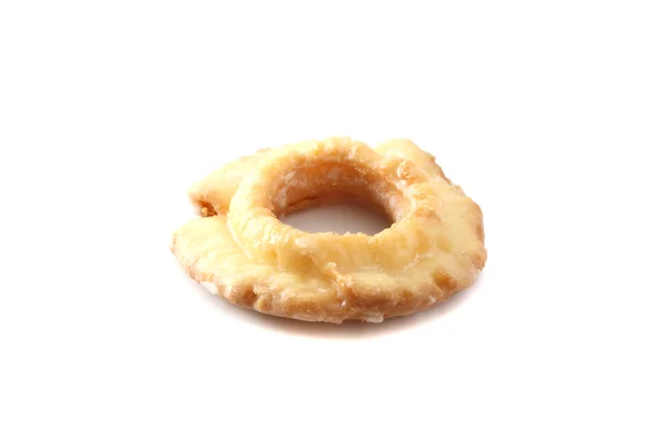 Donut au chocolat isolé en fond blanc — Photo