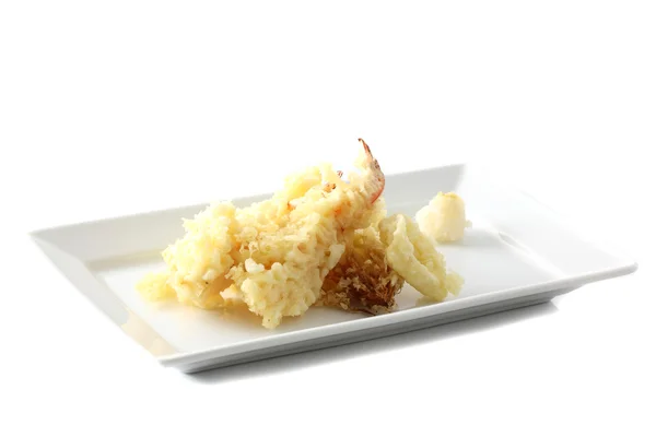 Tempura japanisches Essen isoliert auf weißem Hintergrund — Stockfoto