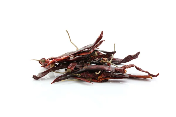 Dried chilli isolated in white background — Stock Photo, Image