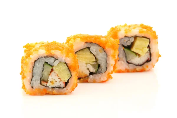 Sushi california roll na białym tle w tle — Zdjęcie stockowe