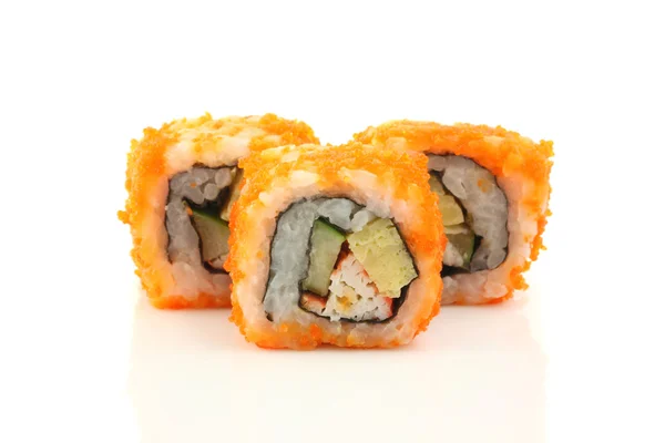 Sushi california roll isolerade i vit bakgrund — Stockfoto