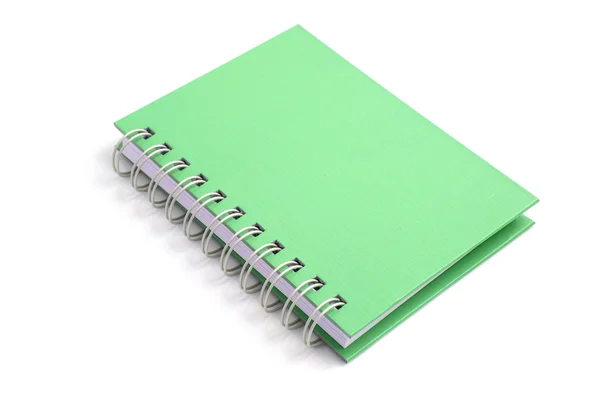 Зеленый ноутбук изолирован на белом фоне — стоковое фото