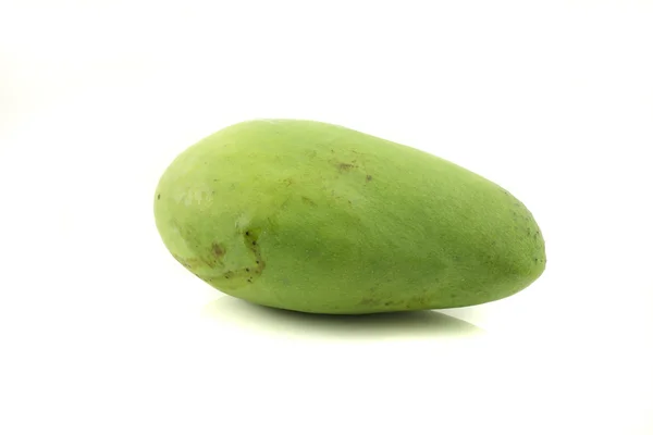 Green mango isolated in white background — Stock Photo, Image