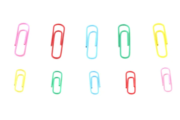 Isolated colorful paper clips — Stock Photo, Image
