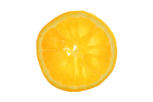 Rebanada naranja aislada en fondo blanco —  Fotos de Stock